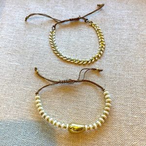 NWOT Display Only Noonday Collection Adjustable Set of 2 Keepsake Bracelets